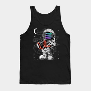 Astronaut Accordion Solana SOL Coin To The Moon Crypto Token Cryptocurrency Blockchain Wallet Birthday Gift For Men Women Kids Tank Top